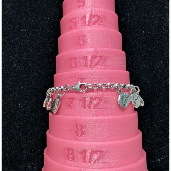 Sterling Silver Charm Bracelet 16 Inspirational Charms Lobster Clasp Size 7 - Picture 5 of 16